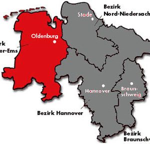 Karte SPD-Bezirk Weser-Ems