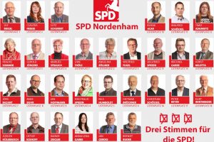 Die Kandidatinnen und Kandidaten für den Stadtrat Nordenham.