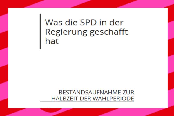 Halbzeitbilanz der SPD in der Groko