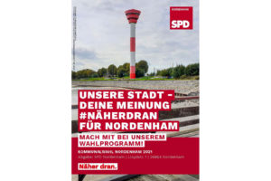Titl der Umfrage und Leuchtturm